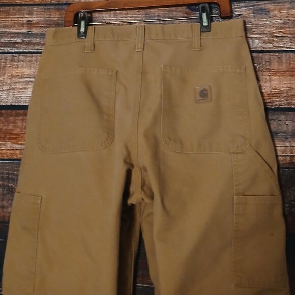 Carhartt Vintage Pants B02 Mens 32X30 Brown Dungaree Utility Paint Splatter - Picture 5 of 9